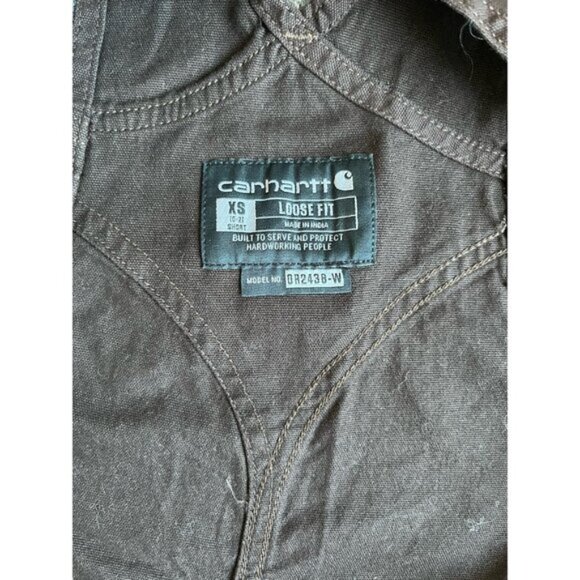 CARHARTT RUGGED FLEX CANVAS BID OVERALL  XS (0-2) Women’s OR2438-W NWT - Picture 6 of 9